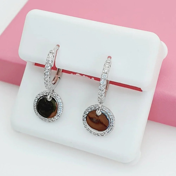 - "925 Sterling Silver Cubic Zirconia Earrings, U19254704 - Picture 5 of 11